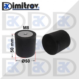 Антивибрационен тампон М 8 х Ø50 х 50 mm
